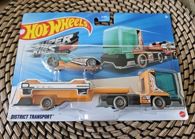 Hot Wheels Super Rigs District Transport Die Cast Truck & Trailer New