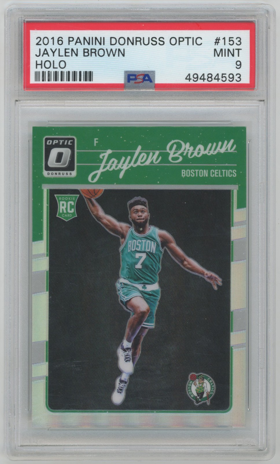 2016 Panini Donruss Optic 153 Jaylen Brown Holo PSA 9 722000