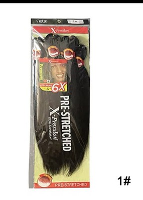 Outre X-Pression Pre-Stretched Synthetic Braiding Hair Extension 52 in Black