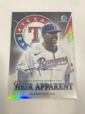 2022 Bowman Chrome Draft Heir Apparent Kumar Rocker Auto /99 #HA-3