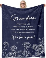 Grandma Gift Throw Blanket 50x60 inch Birthday Gift from Granddaughter