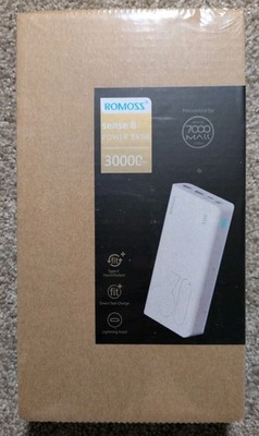 ROMOSS Sense 8+ 30000Mah Power Bank Fast Charging 18W PD USB-C Portable Charger