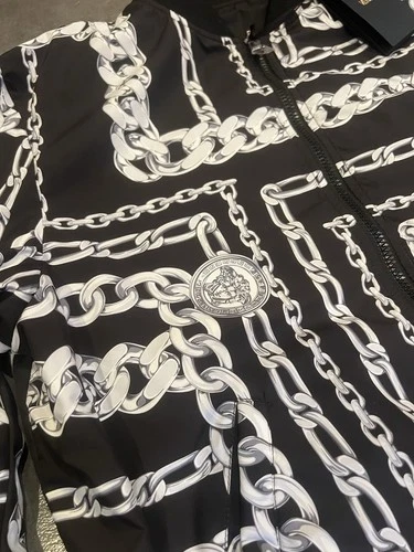 $2050 Men's Versace medusa chains reversible bomber jacket size 52 Fits L image 4