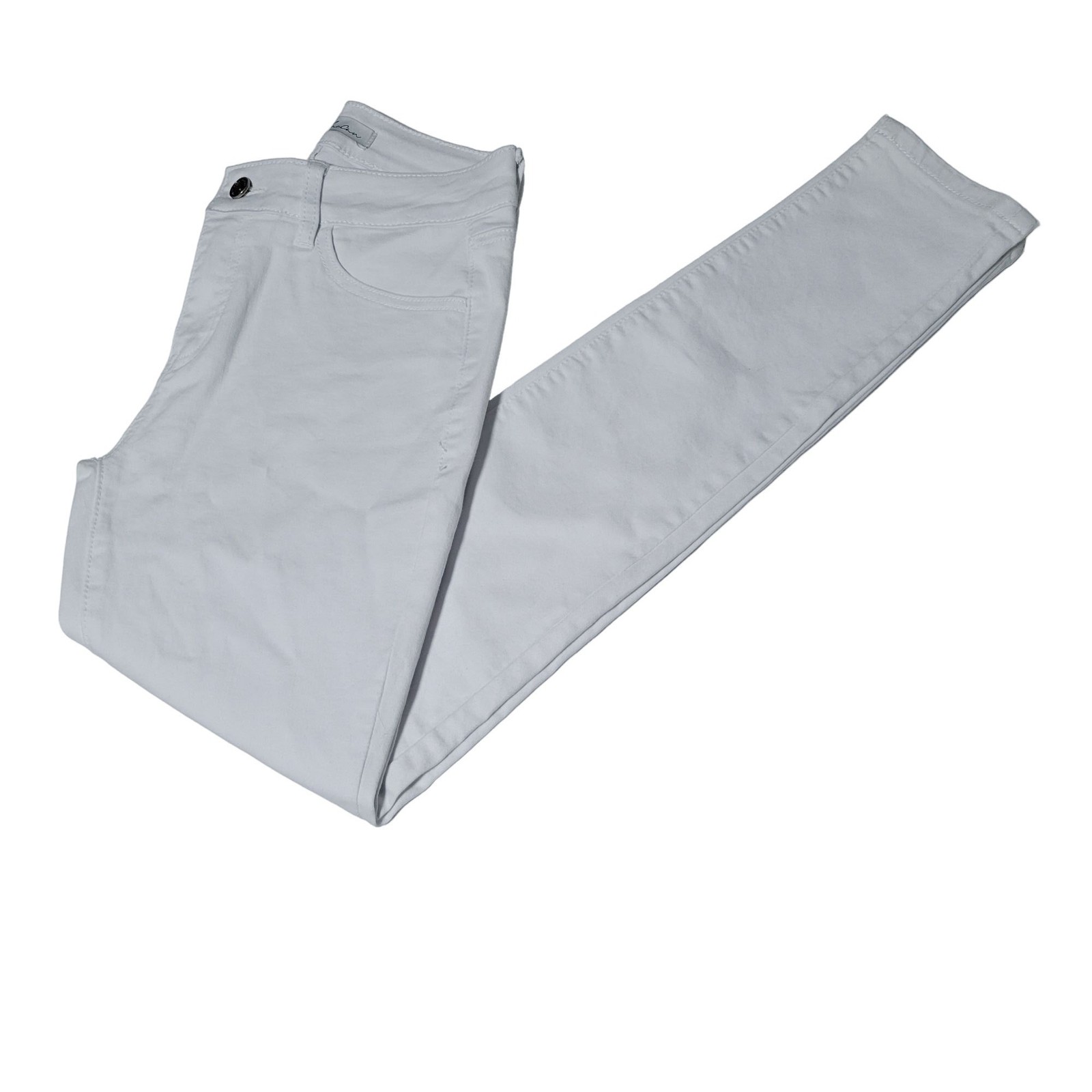 Womens Size 7 Skinny Mid Rise White Denim Pants Juniors