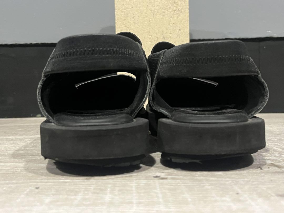 Men 7.0US Issey Miyake 18Aw Square Toe Sandals Black