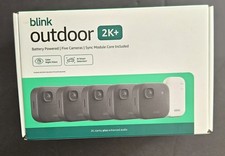 BLINK OUTDOOR 2K WIRELESS SMART SECURITY 5 CAMERA SYSTEM W/ SYNC MODULE CORE