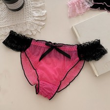 Japanese Cute Girls Lace Panties Briefs Bow Low Waist School Underwear Underpant