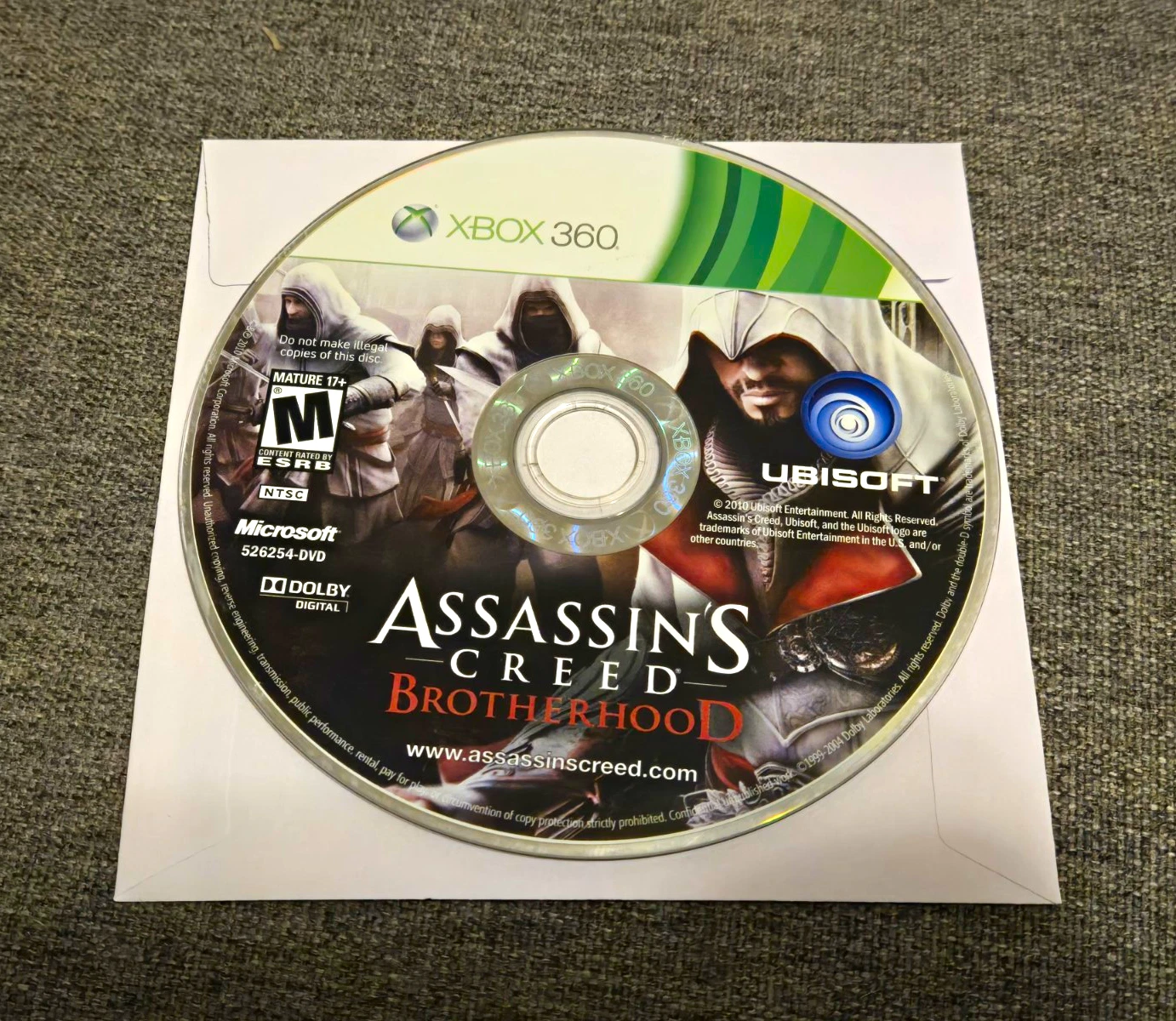 Assassin's Creed Brotherhood TESTED Xbox 360 Disc Only Resurfaced Ubisoft Ezio