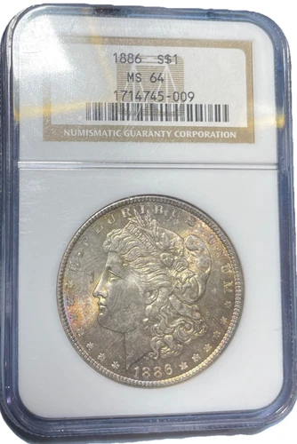 1886 Morgan Silver Dollar $1 NGC MS64