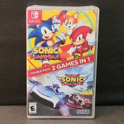 SEALED Sonic Mania + Team Sonic Racing Nintendo Switch Game Double Pack SEGA NEW