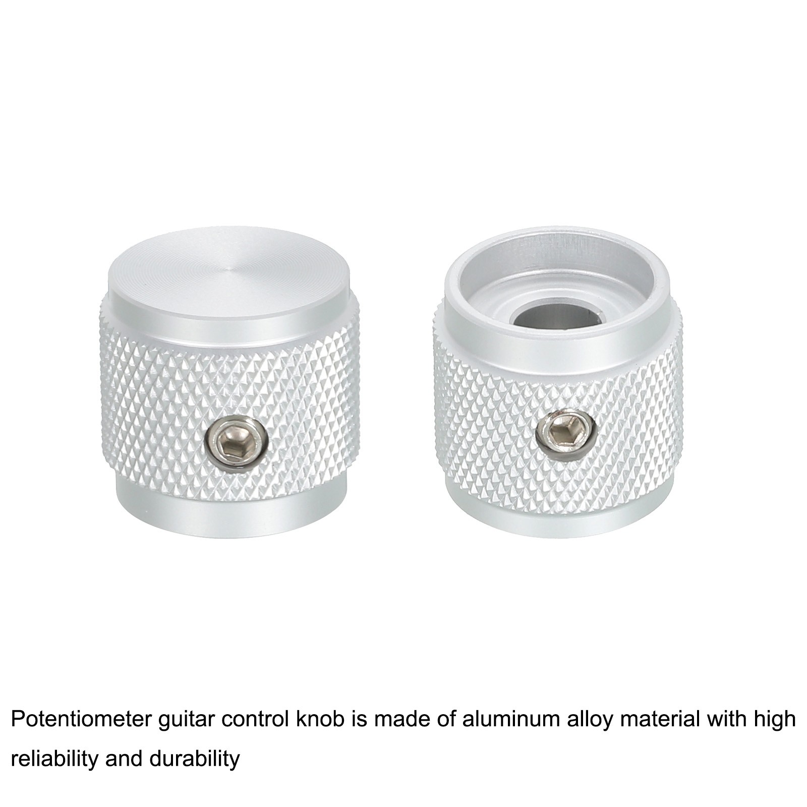 Manopole potenziometro alluminio 6mm manopole regolatore chitarra stelo 1/4" per chitarra foto 4
