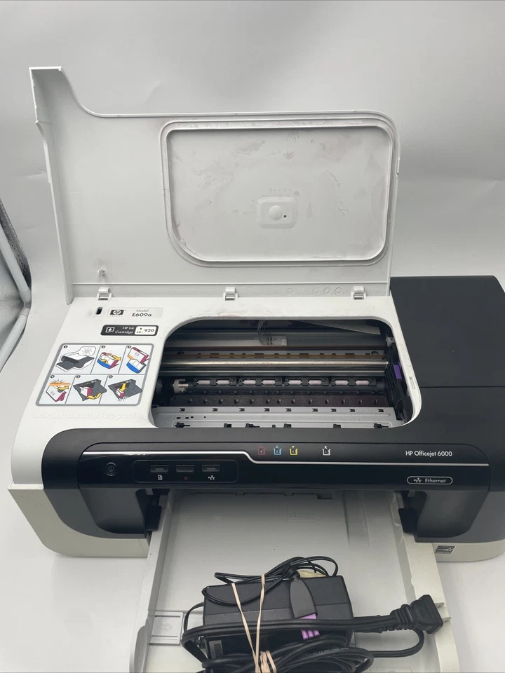 HP OfficeJet 6000 WIRELESS Standard Inkjet Printer Model: E609a - Image 3 of 4