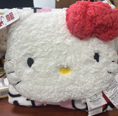 Hello Kitty Blanket Pillow Plush Pink Set Valentines Love Exclusive 45in x 55in