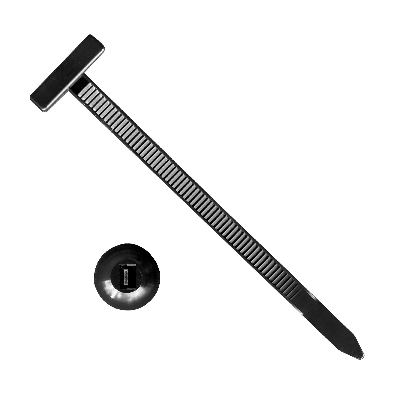 250-Pack Universal Black Button-Head Zip Ties | Clips and Fasteners Alternative