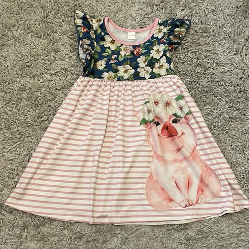 Penelope Plumm Floral Pig Dress, Size 6 - Picture 1 of 7