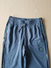 Leeds United Tracksuit Bottoms. Small Adults. Official Adidas. Grey Football S.
