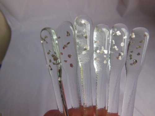 cocktail stirrer/swizzle handmade/glass, single or sets of 6. Multicolours - Picture 19 of 25