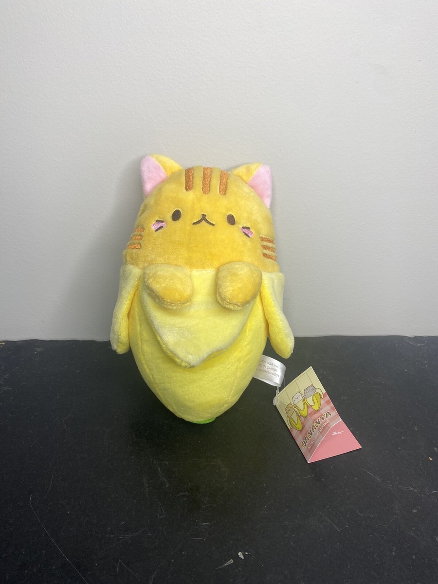 Bananya Cat In banana 8” Plush NWT