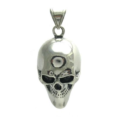 Genuine Sterling Silver Pendant Large Skull Solid Hallmarked 925 Handmade
