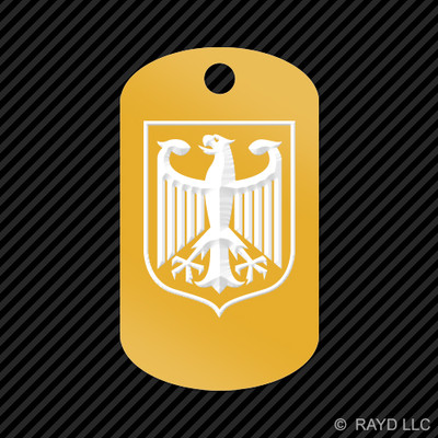 Deutschland Germany Keychain GI dog tag engraved many colors eagle german