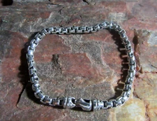 David Yurman 925 Sterling Silver Box Chain Bracelet 8-3/4" Long 5mm