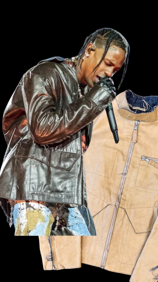 Jean Paul Gaultier leather / denim jacket (similar to Travis Scott)