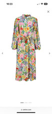Limited Edition Gucci x Ken Scott 100% Silk Floral Dress with Belt. Size 42.