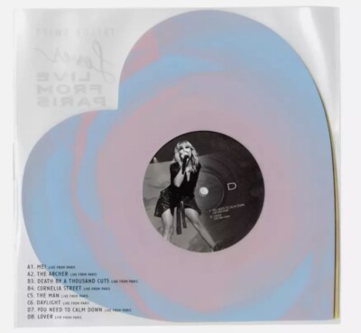 Lover Live From Paris LP • レコード Taylor Swift Lover Live From Paris Heart Shaped Vinyl LP - NEW