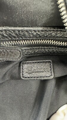 Large vintage ENSOEN Edition black backpack 100% pebbled leather Large vintage ENSOEN Edition black backpack 100% pebbled  main image 4