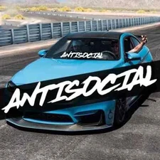 Antisocial Windshield Decal Car Sticker Banner JDM Vinyl Graphic Kanji KDM