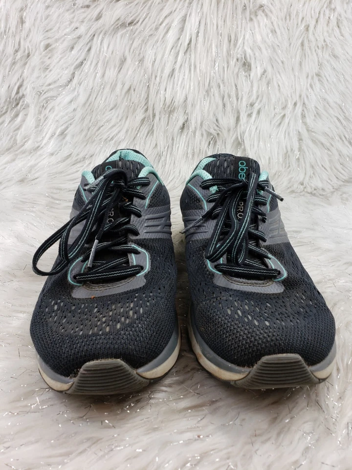 Zapatos deportivos cómodos para caminar ABEO negros azules para mujer talla 7 M Foto 4 de 4