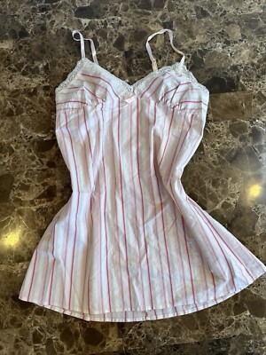 VTG Cute babydoll milkmaid Slip Dress Kawai Coquette Fairy Grunge Cottegecore L