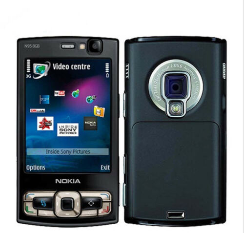  Odblokowany oryginalny telefon komórkowy NOKIA N95 8GB 3G 5MP Wifi GPS 2.8''Ekran GSM - Zdjęcie 1 z 7