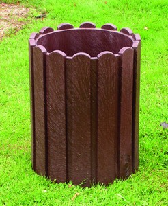 Hanit Abfallbehälter Scori braun Recyclingkunststoff Abfalleimer