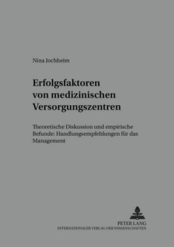 Thumbnail - Erfolgsfaktoren Von Medizinischen Versorgungszentren Theoretische