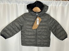 Gap Kids Primaloft Pure Hood Puffer Lightweight Jacket GRAY Sz 2 Years NEW 2T