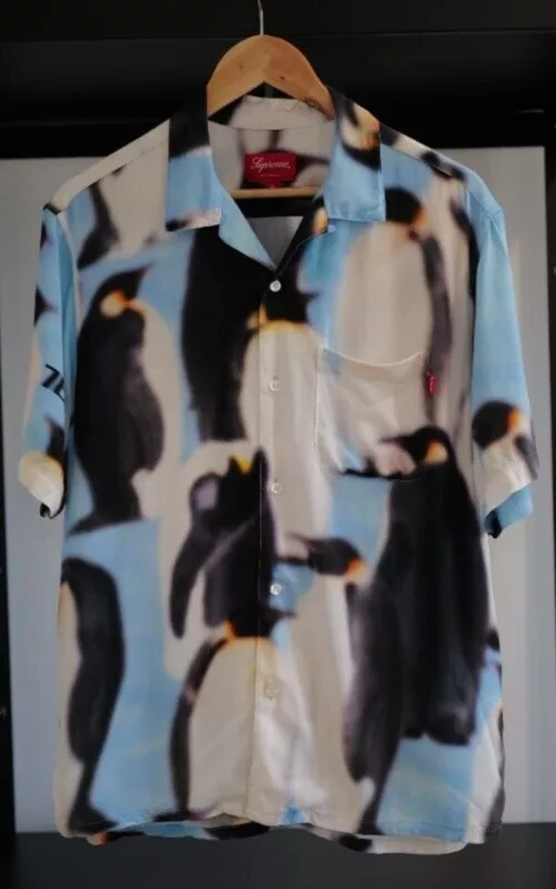 Supreme Penguins Rayon S/S Shirt Medium | eBay