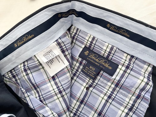 NWT! Brooks Brothers Men Dark Navy Blue Chunk Golf Pleated Shorts Sz 33 - Picture 5 of 10