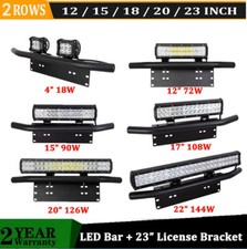 4~23 Zoll 20'' LED Lightbar+Kennzeichenhalterung Lichtbalken Arbeitsscheinwerfer