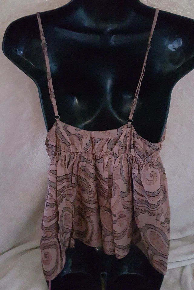 Stella McCartney Paisley Ash Metallic Tank Top 38 2 S cami top silk Italy Foto 2 de 3