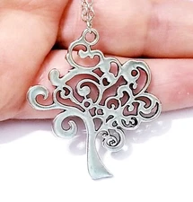 Silver Tone Tree of Life Necklace Pendant Fashion Jewelry