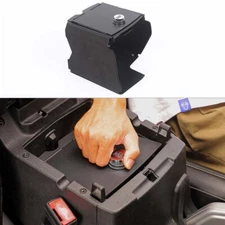 Black Center Console Gun Vault Safe Box Organizer For Jeep Wrangler JL JT 2018+