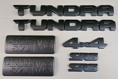 Fit for 2014-2021 Toyota Tundra Matte Black Overlay Emblems kit 