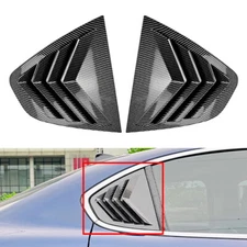 Carbon Fiber Look Rear Window Louver Shutter Cover For Alfa Romeo Giulia 15-24