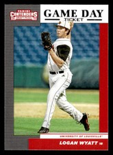2019 Panini Contenders Draft Collegiate #15 Logan Wyatt Game Day Ticket Card