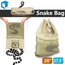 Large Size Safe Snake Bag w/ Drawstring Reptile Herp Catching Hunting Sack Pouch