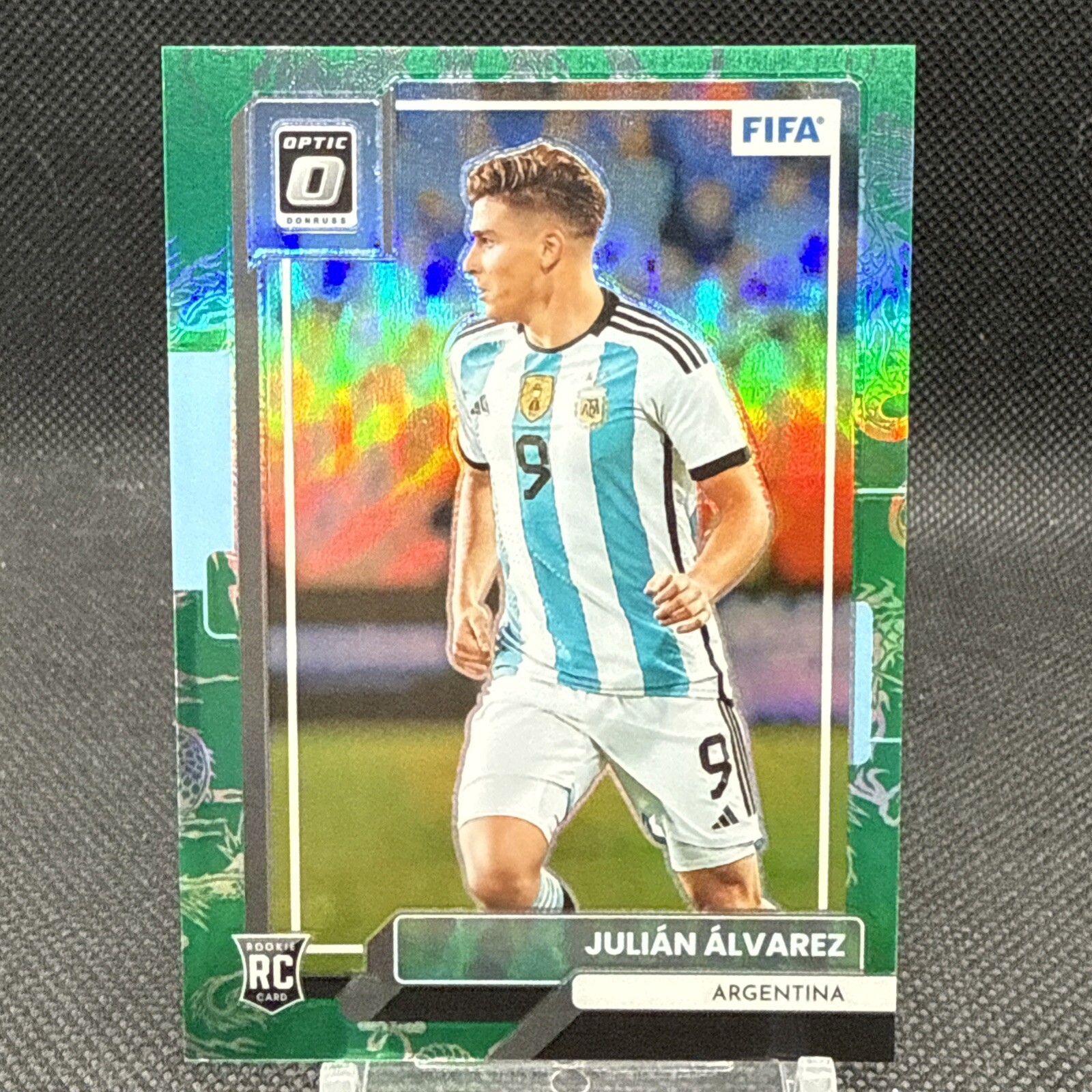 2022-23 Panini Donruss Tmall Julian Alvarez Optic Dragon RC International 1/8