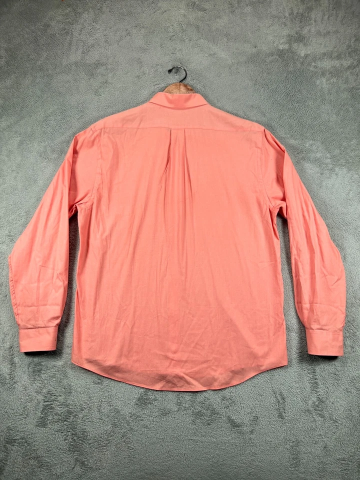 Mens 16.5 34/35 Slim Shirt IZOD Pink Button Up Long Sleeve Wrinkle Free Soft - Image 4 of 4