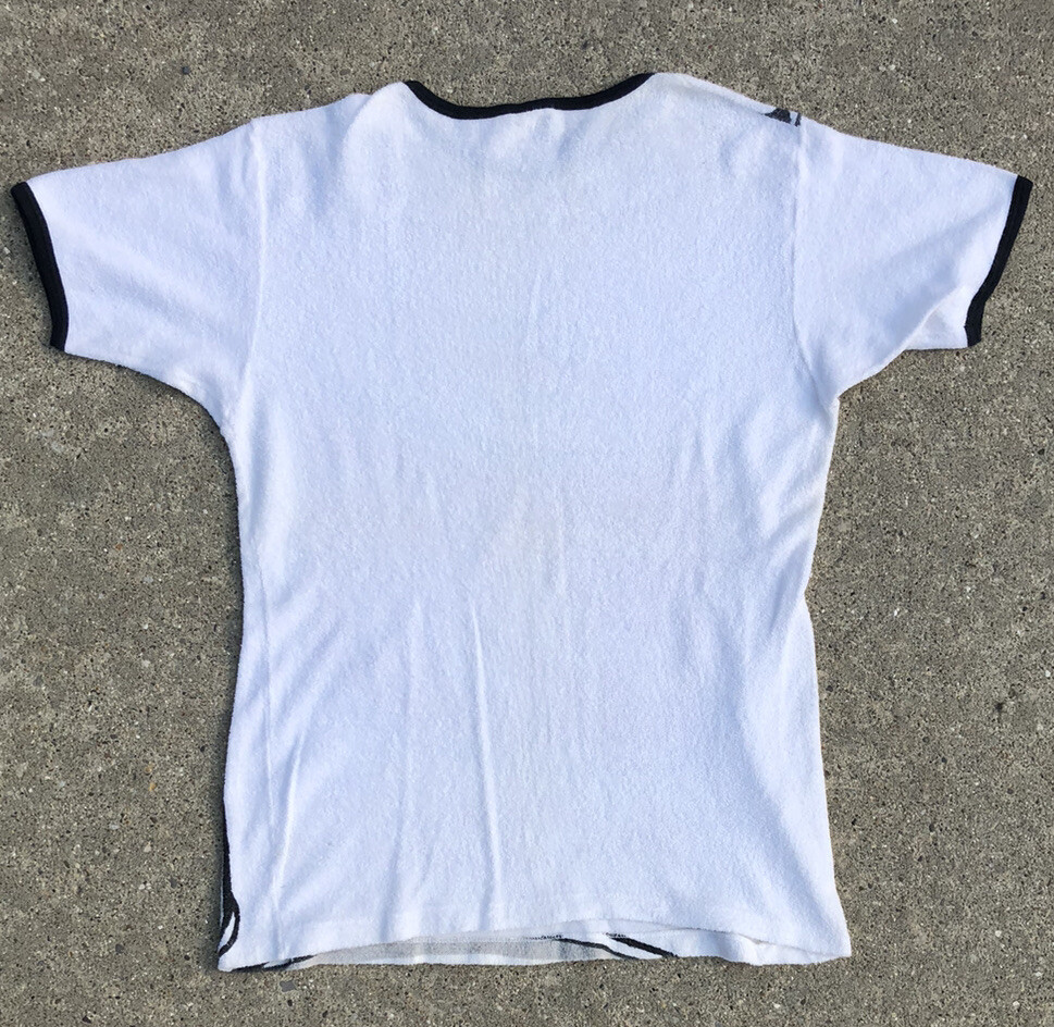 Vintage 60s 70s Schlitz Beer All Over Print Terry Cloth T