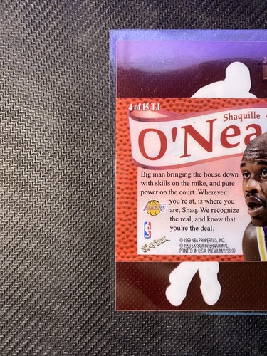 1999 SkyBox Premium That's Jam Card#4-15TJ Shaquille O'Neal Los Angeles Lakers - Picture 8 of 8